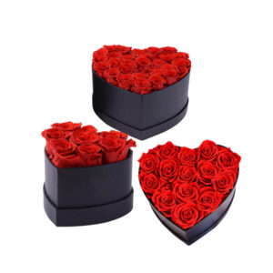 Preserved rose heart box-heart - XS073