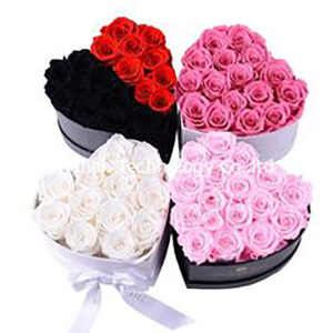 Medium Everlasting Roses - Heart Box
