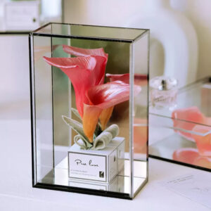 Preserved calla-lily in Acrylic Box -