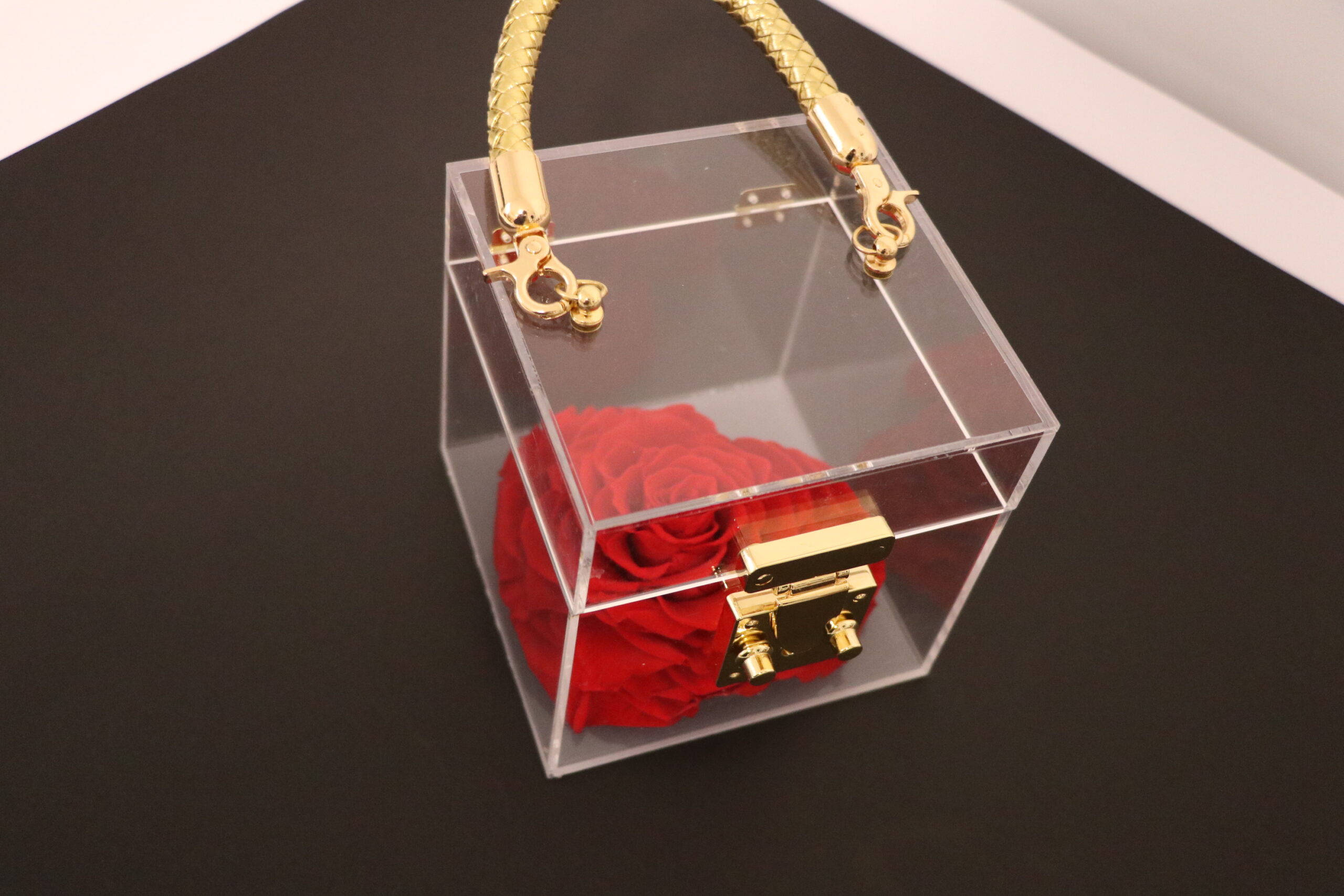 Acrylic Box/ Heart Everlasting Rose - Image 4