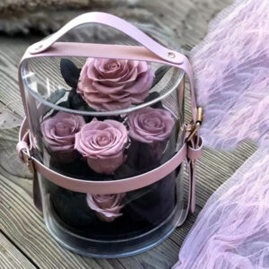 Acrylic Everlasting Roses Box (5 Roses/18cm)