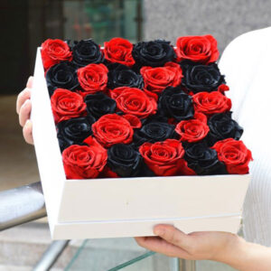 Large Everlasting Square Box-25 Roses